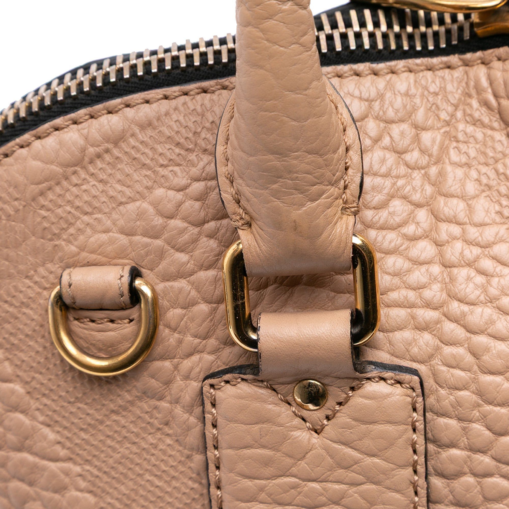 Burberry Medium Heritage Grain Check Embossed Orchard Bowling Bag Size ONE SIZE - 8 Thumbnail