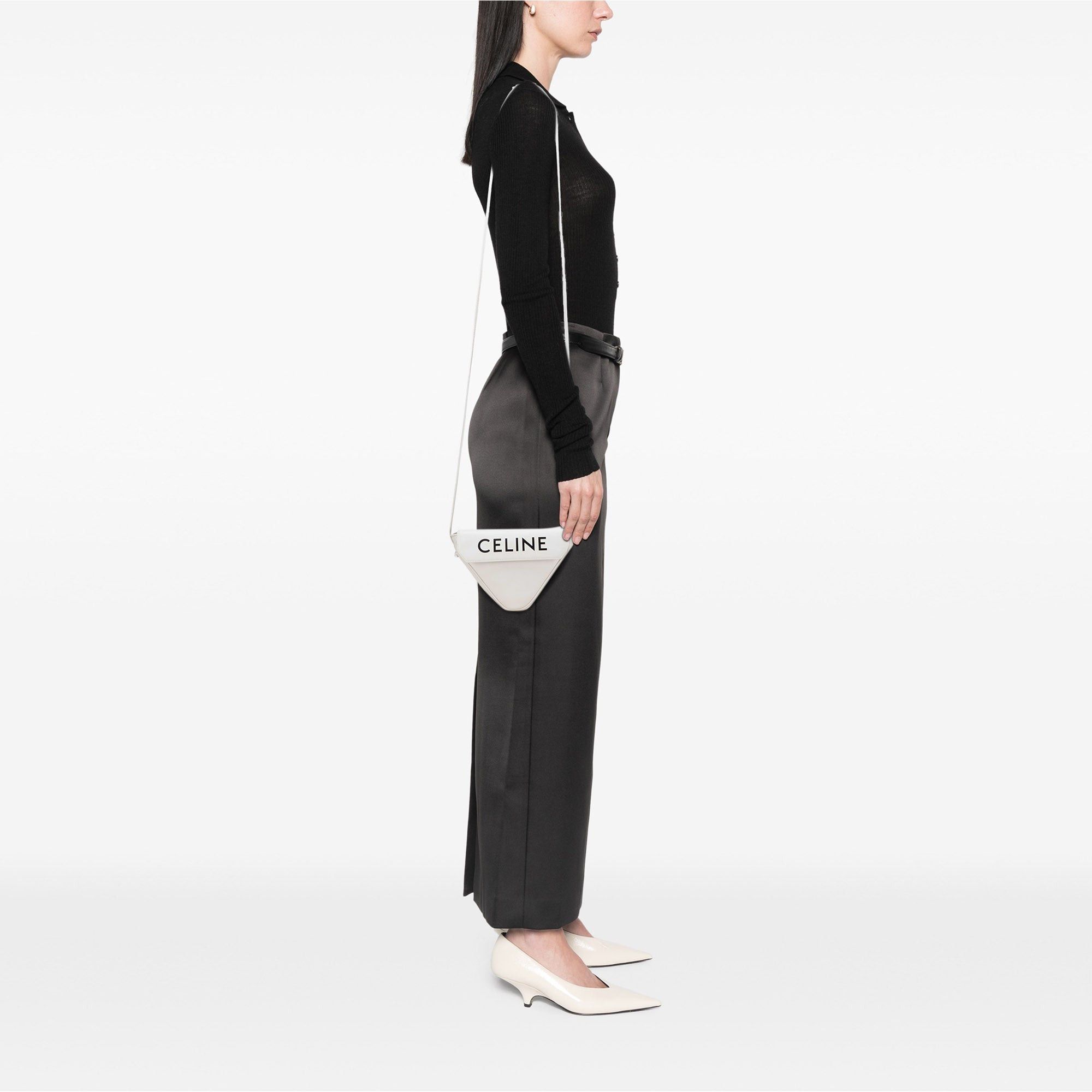 Celine Smooth Calfskin Logo Triangle Crossbody Size ONE SIZE - 10 Thumbnail