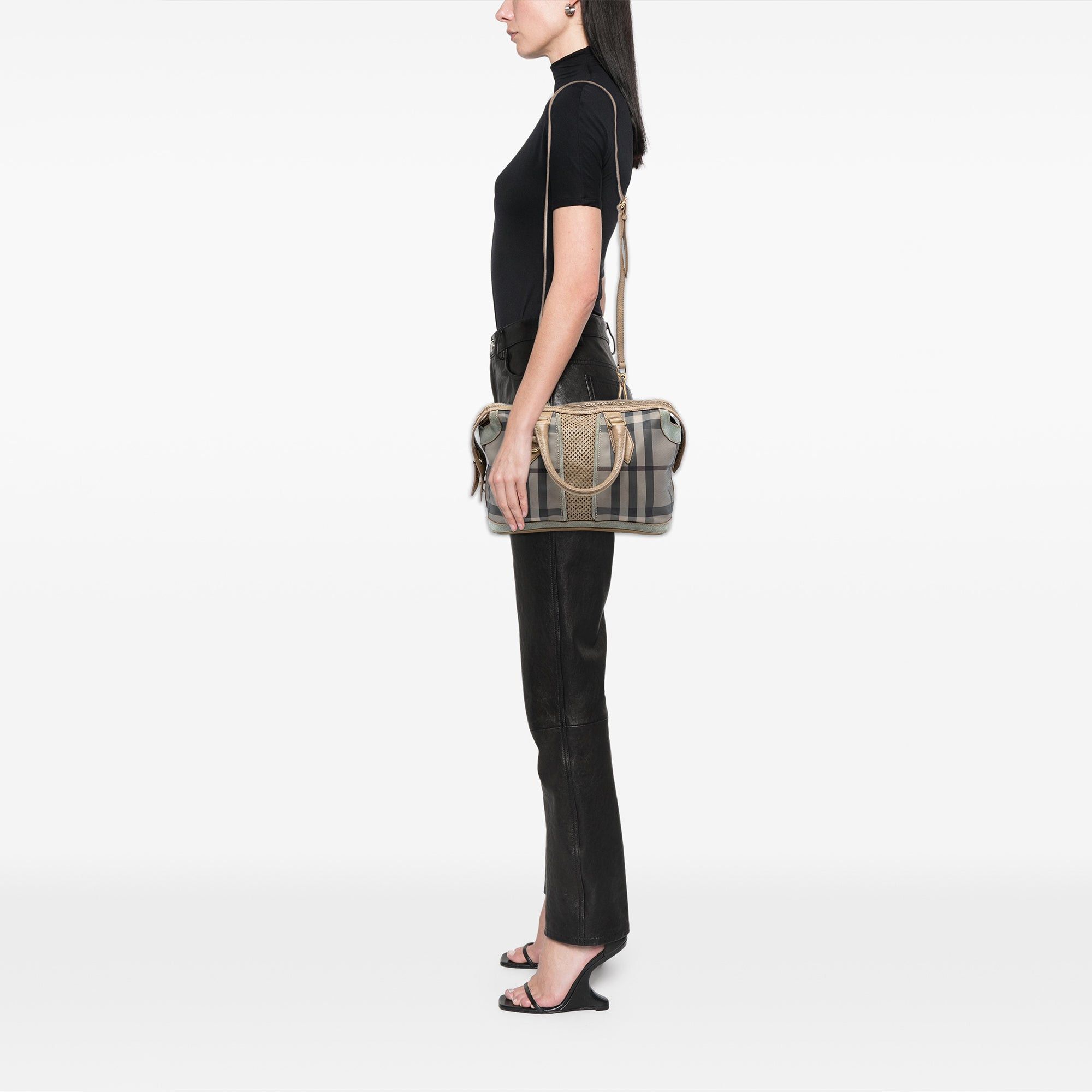 Burberry House Check Canvas Satchel Size ONE SIZE - 7 Thumbnail
