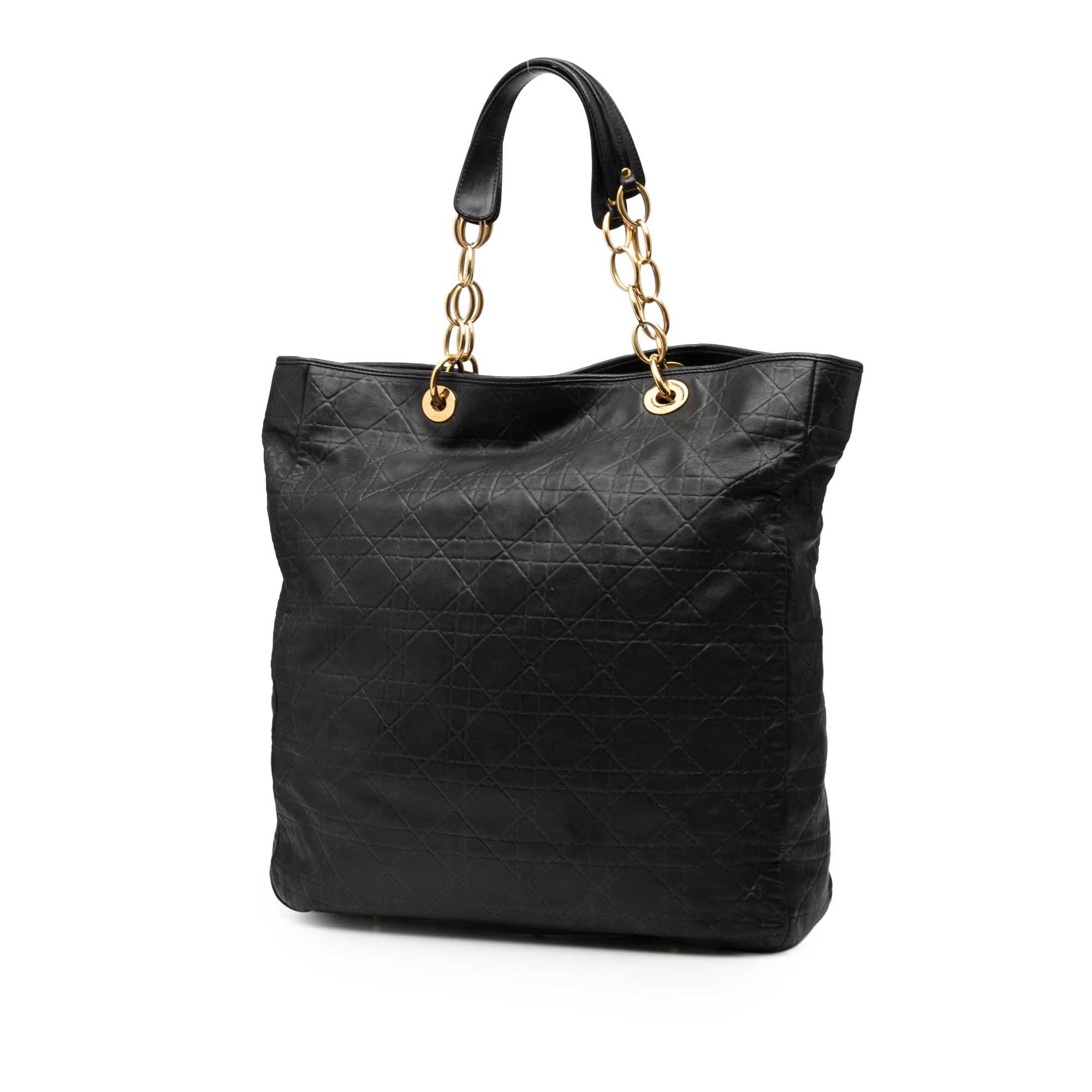 Dior Large Lambskin Cannage Lady Dior Soft Shopping Tote Size ONE SIZE - 2 Thumbnail