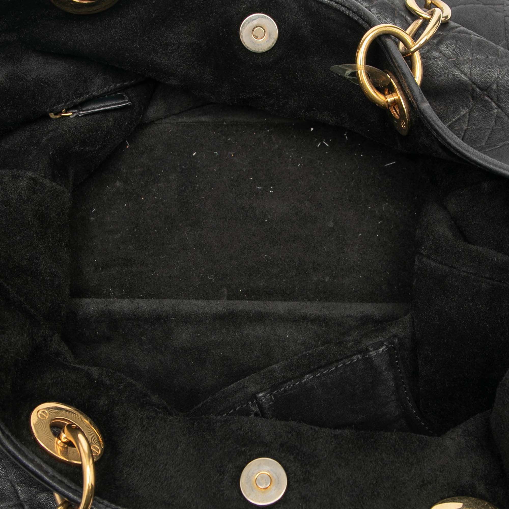 Dior Large Lambskin Cannage Lady Dior Soft Shopping Tote Size ONE SIZE - 4 Thumbnail