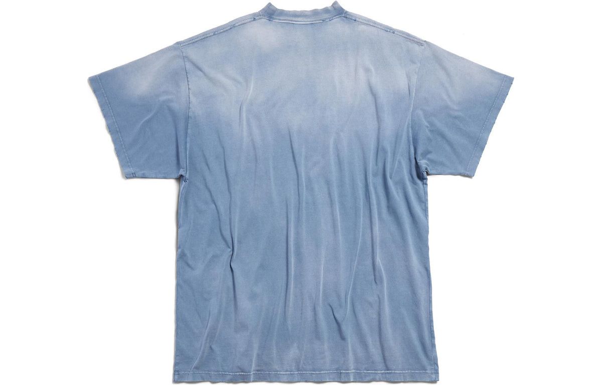 Balenciaga Paris Moon T-Shirt in blue Size US XS / EU 42 / 0 - 2 Thumbnail