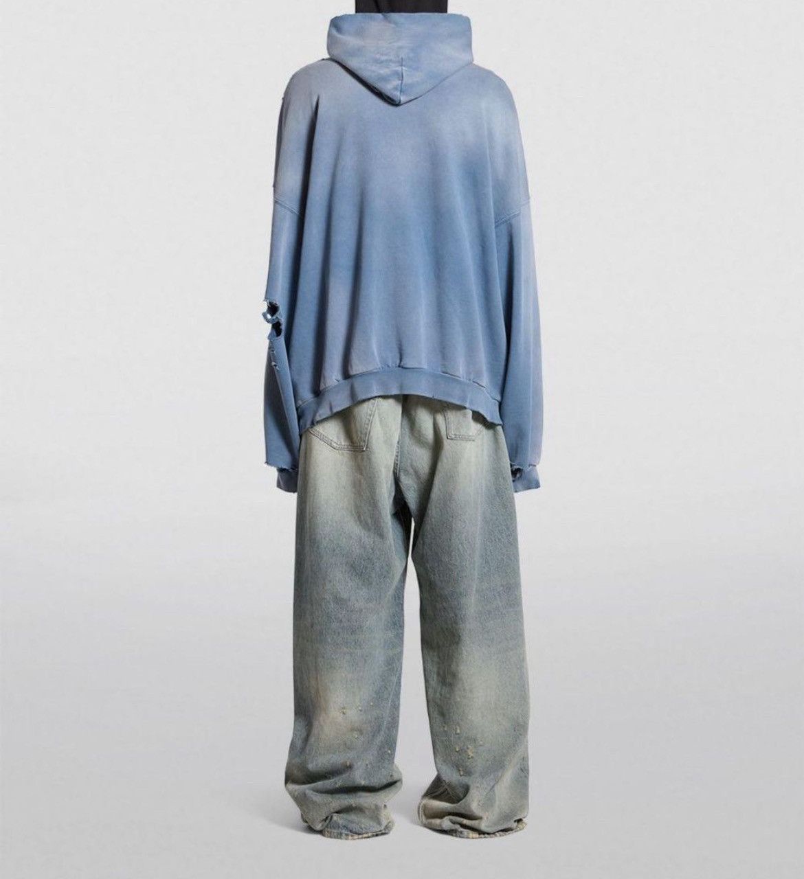 Balenciaga Paris Moon Oversized Hoodie in blue Size US XS / EU 42 / 0 - 4 Thumbnail