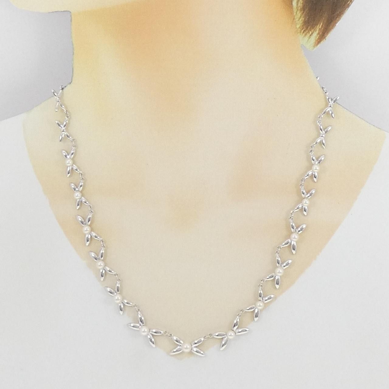 Mikimoto Mikimoto Mikimoto Akoya Pearl Au750 White Gold Necklace Precious Metal Necklace DUTY FREE for USA Size ONE SIZE - 6 Thumbnail