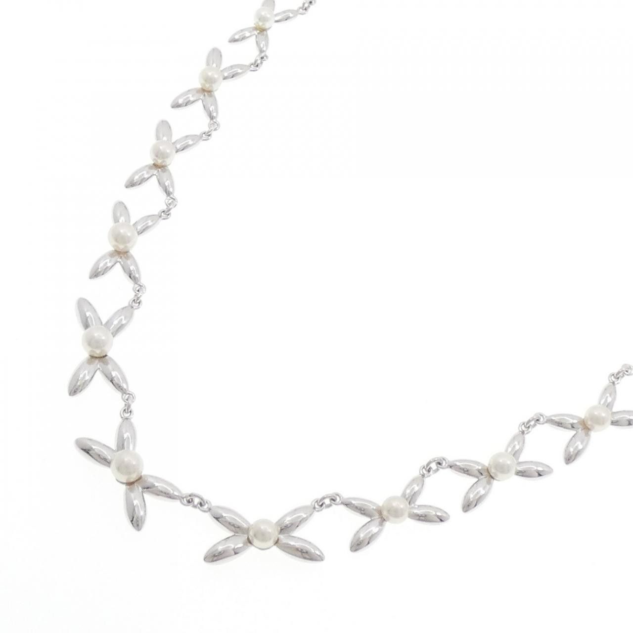 Mikimoto Mikimoto Mikimoto Akoya Pearl Au750 White Gold Necklace Precious Metal Necklace DUTY FREE for USA Size ONE SIZE - 2 Thumbnail