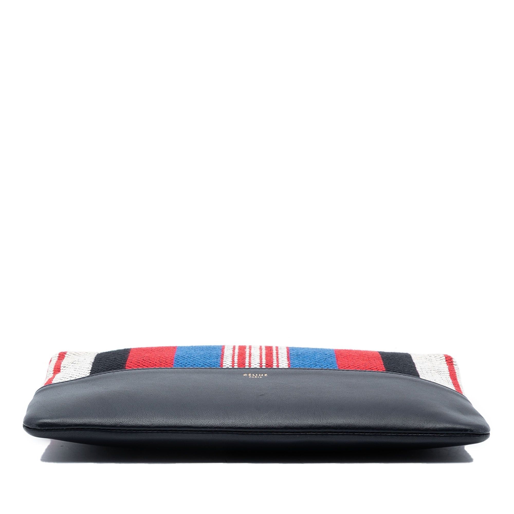 Celine Canvas Striped Solo Pouch Size ONE SIZE - 3 Thumbnail