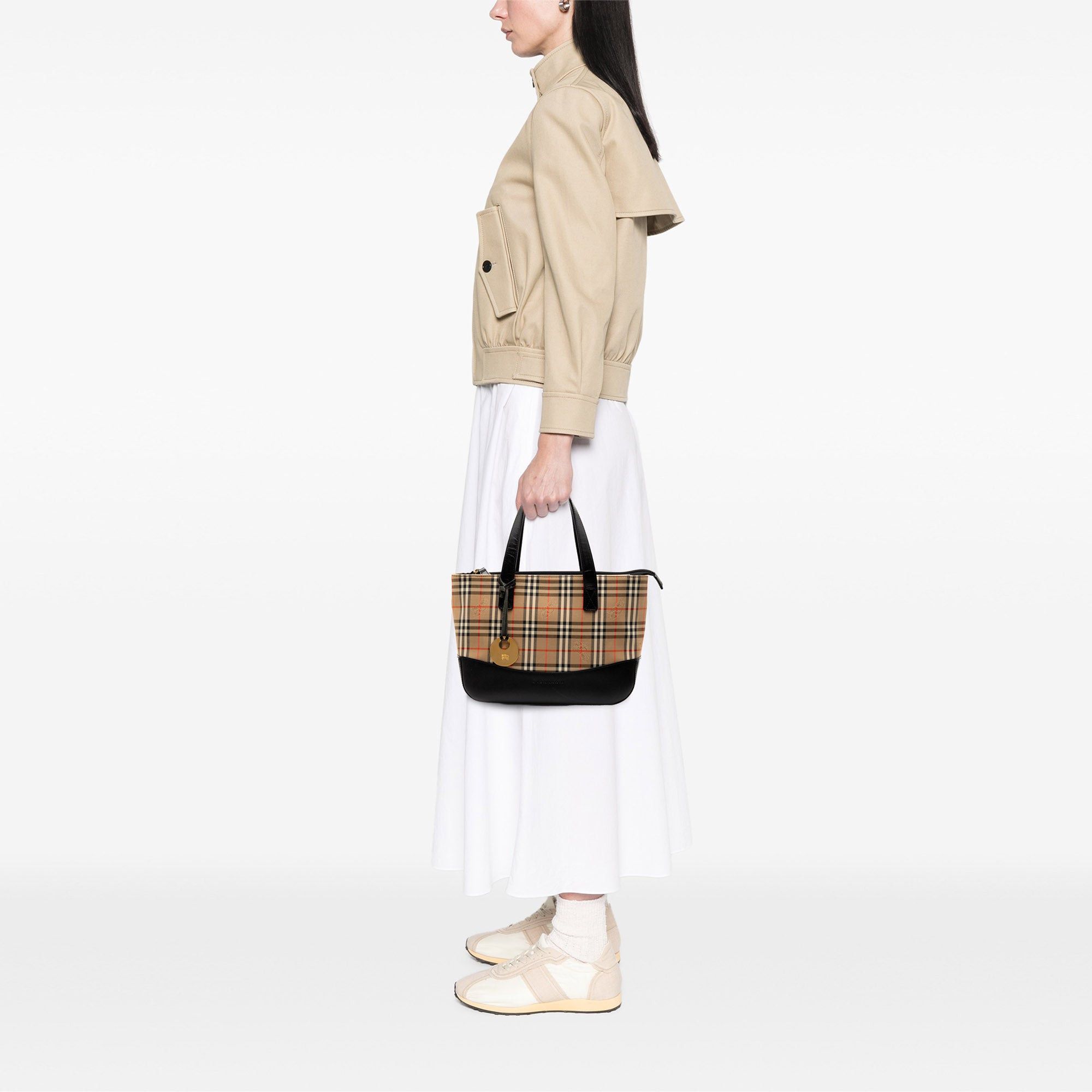 Burberry Haymarket Check Canvas Tote Size ONE SIZE - 7 Thumbnail