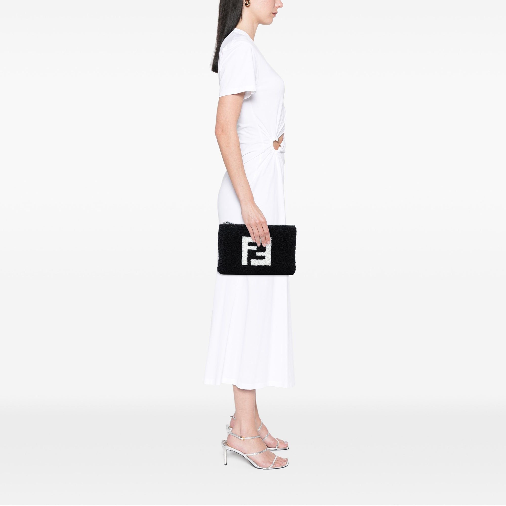 Fendi Shearling FF Flat Pouch Size ONE SIZE - 7 Thumbnail