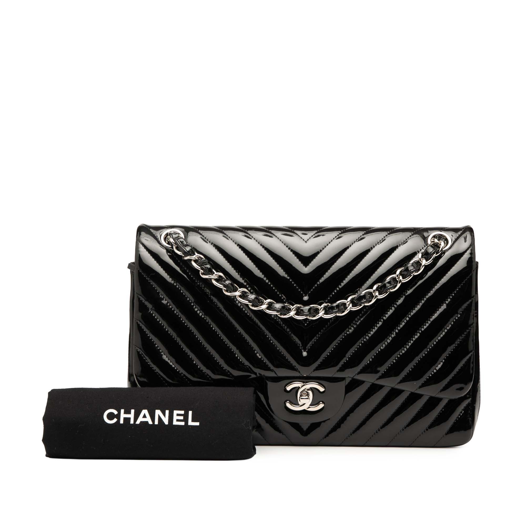 Chanel Jumbo Classic Chevron Patent Double Flap Size ONE SIZE - 8 Thumbnail