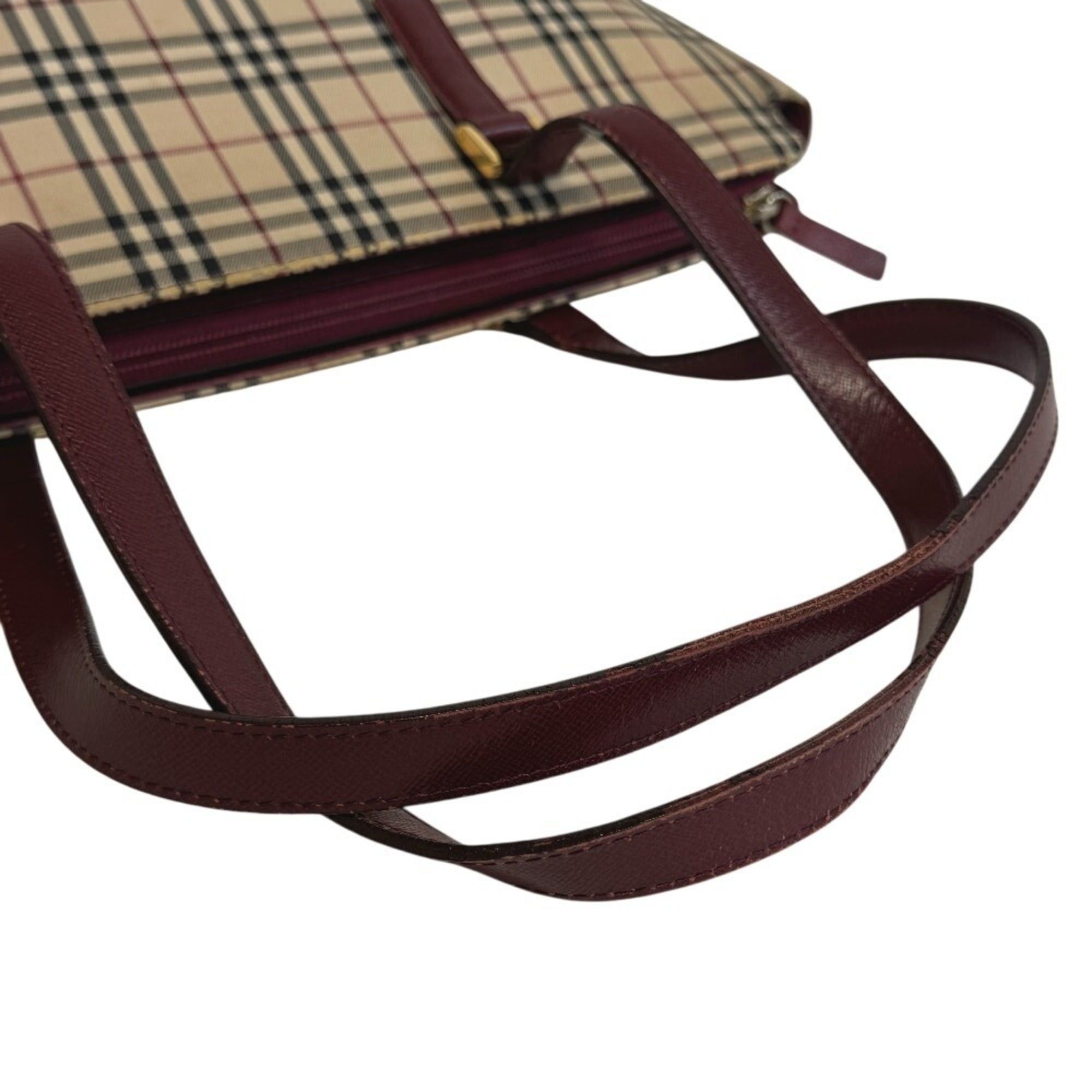 Burberry BURBERRY Nova Check Tote Bag, Beige, Women's Size ONE SIZE - 5 Thumbnail