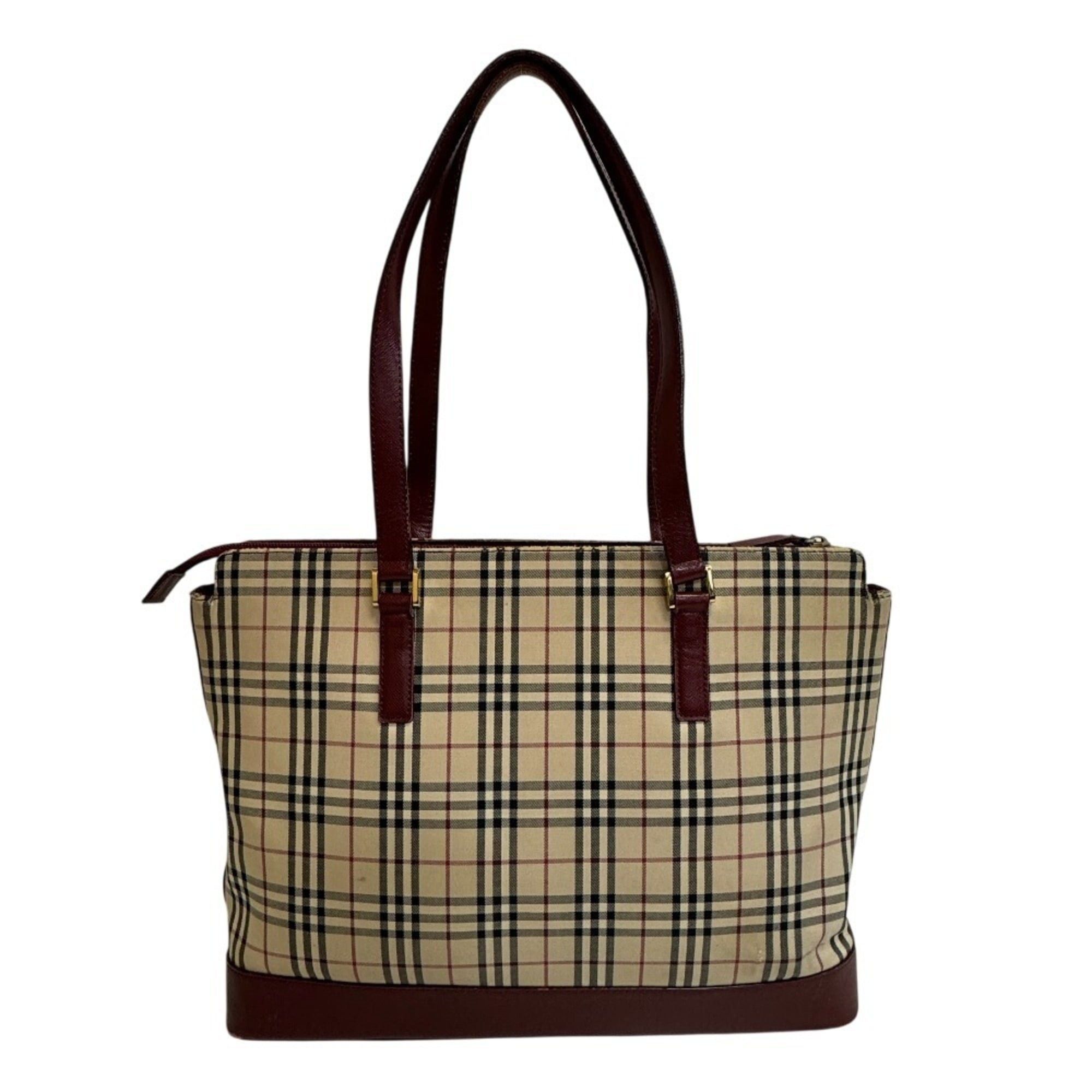 Burberry BURBERRY Nova Check Tote Bag, Beige, Women's Size ONE SIZE - 2 Thumbnail