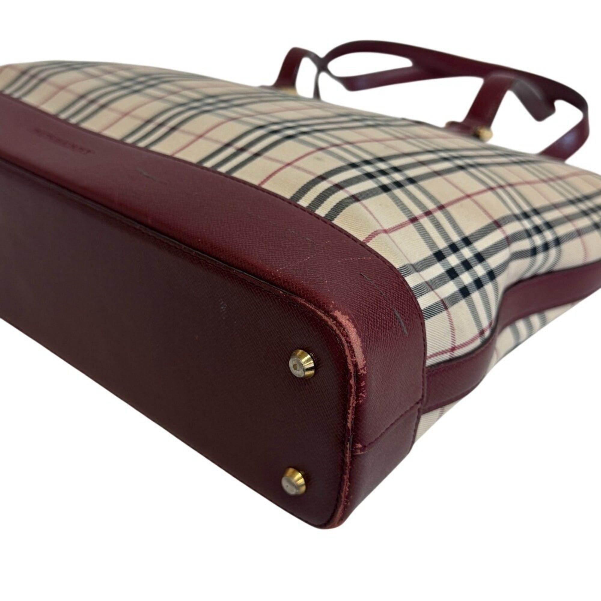 Burberry BURBERRY Nova Check Tote Bag, Beige, Women's Size ONE SIZE - 3 Thumbnail