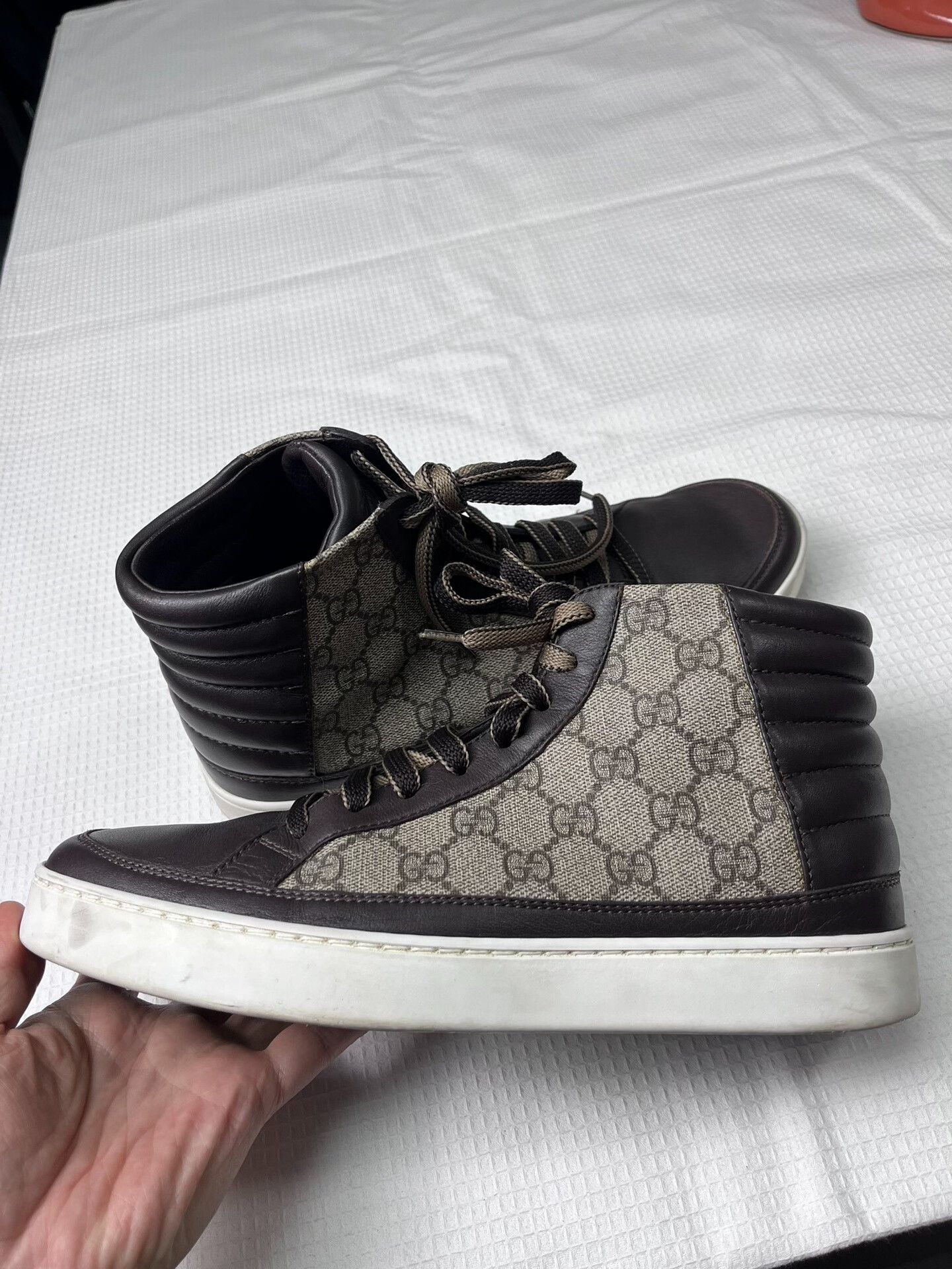 Gucci Gucci All-Over Print High-Top Sneakers Size US 7.5 / EU 40-41 - 3 Thumbnail