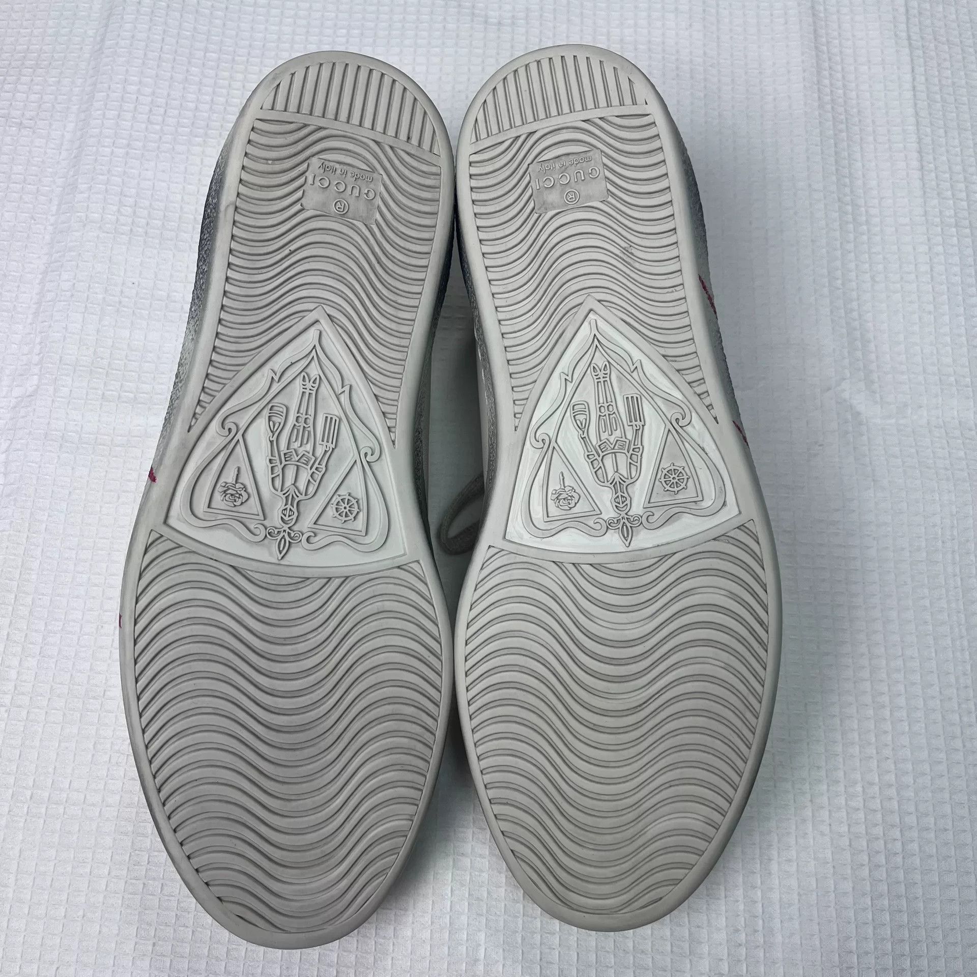 Gucci White Dirty Style Sneakers
