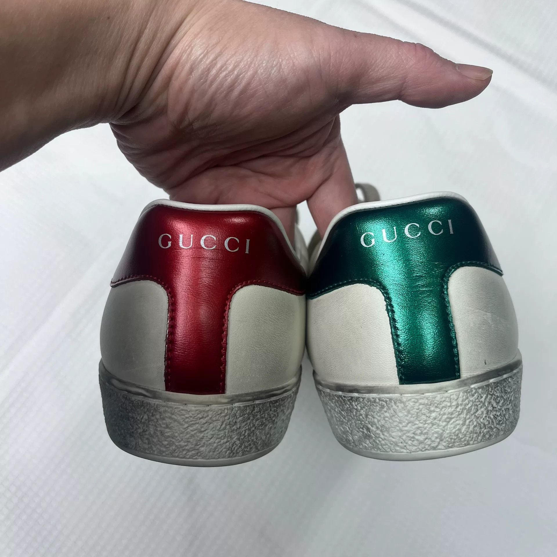 Gucci White Dirty Style Sneakers