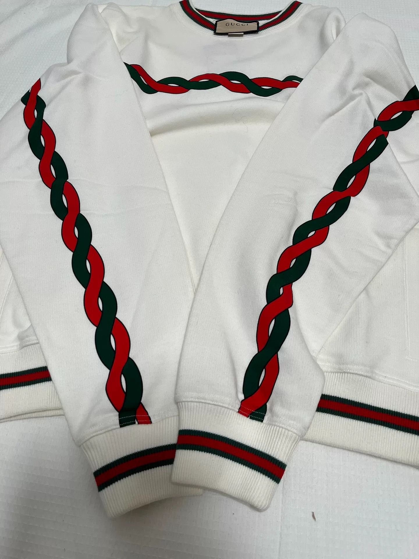 Gucci Gucci White Crewneck Sweatshirt S Size US S / EU 44-46 / 1 - 4 Thumbnail