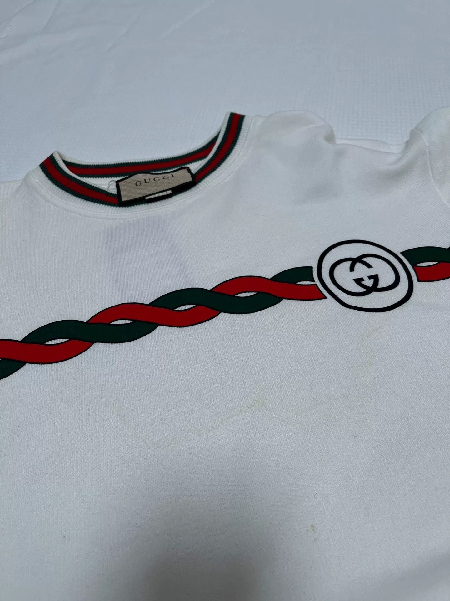 Gucci Gucci White Crewneck Sweatshirt S Size US S / EU 44-46 / 1 - 6 Thumbnail