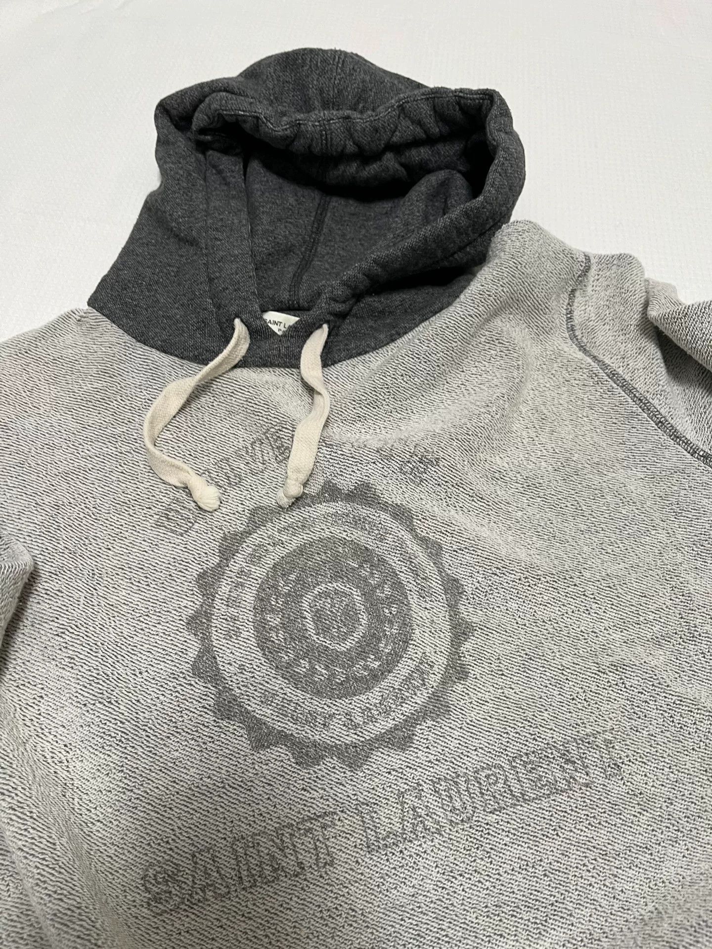 Saint Laurent Paris Saint Laurent Gray Hoodie Size L Size US L / EU 52-54 / 3 - 4 Thumbnail