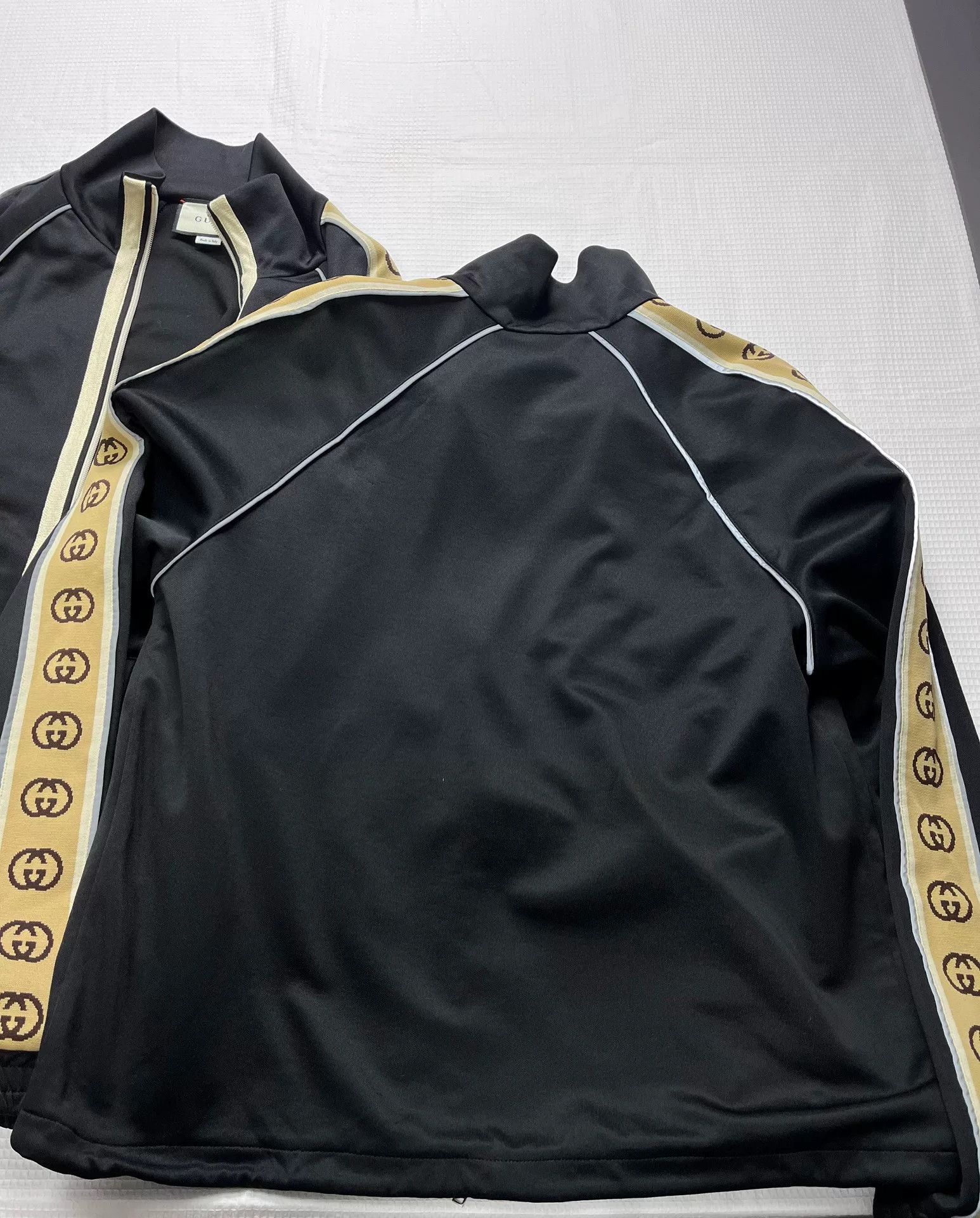 Gucci Gucci Black Logo Stripe Jacket M Size US M / EU 48-50 / 2 - 5 Thumbnail