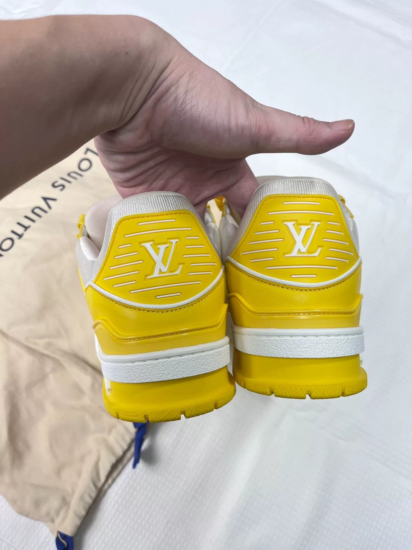 Louis Vuitton Louis Vuitton LV Trainer White Yellow Sneakers Size US 8 / EU 41 - 5 Thumbnail