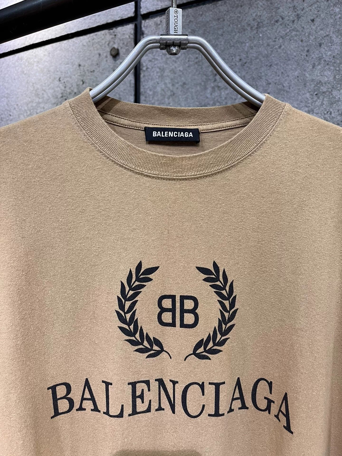 Balenciaga Balenciaga Khaki Wheat Short Sleeve S Size US S / EU 44-46 / 1 - 2 Thumbnail