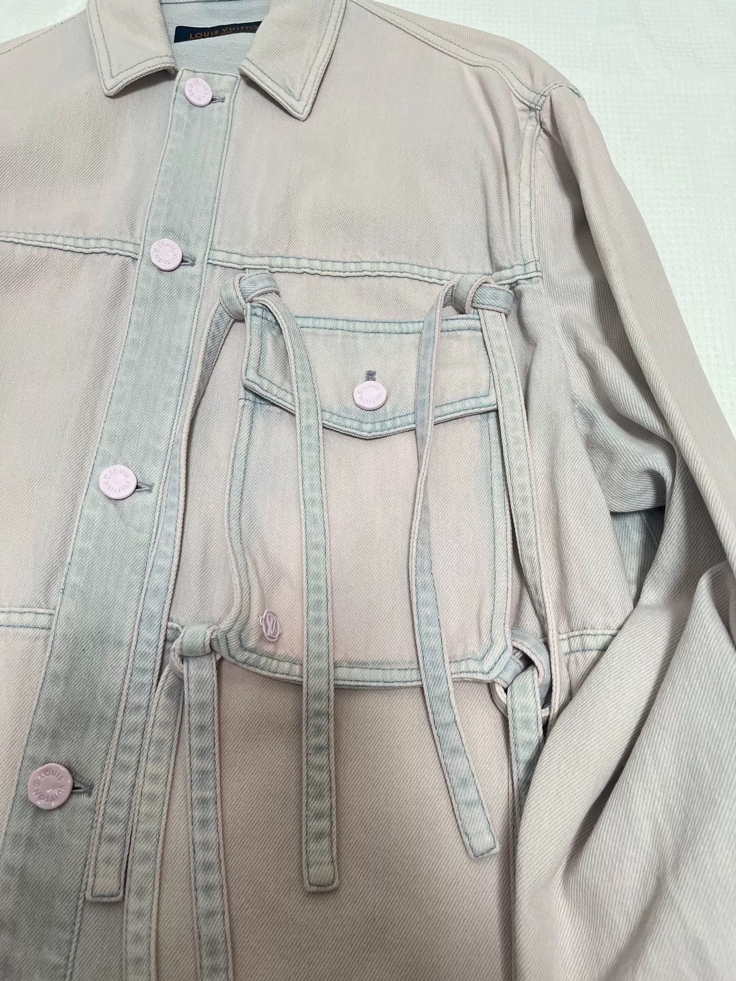 Louis Vuitton Louis Vuitton Dusty Pink Denim Shirt Jacket Size S / US 4 / IT 40 - 4 Thumbnail