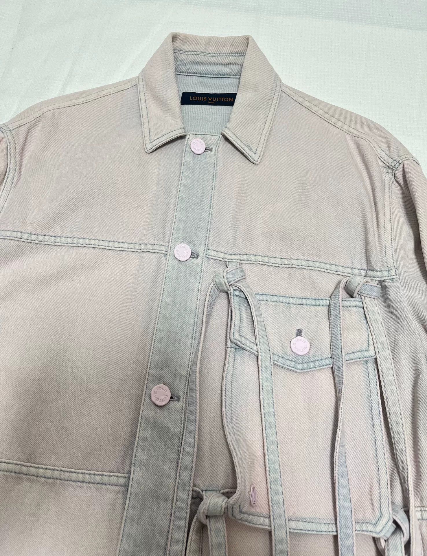 Louis Vuitton Louis Vuitton Dusty Pink Denim Shirt Jacket Size S / US 4 / IT 40 - 2 Thumbnail