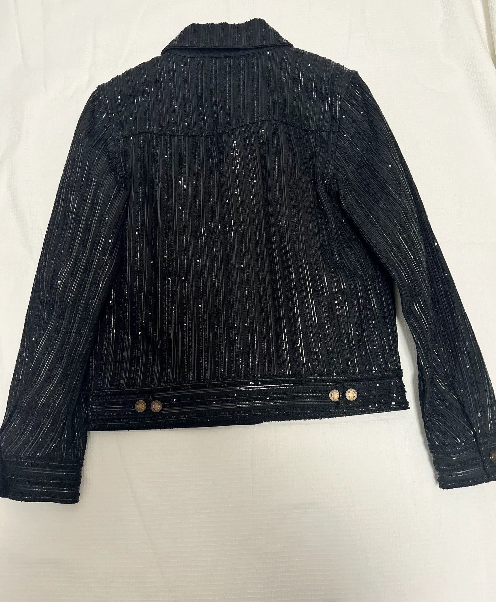 Saint Laurent Paris Saint Laurent Paris Black Sequin Jacket M Size US M / EU 48-50 / 2 - 6 Thumbnail