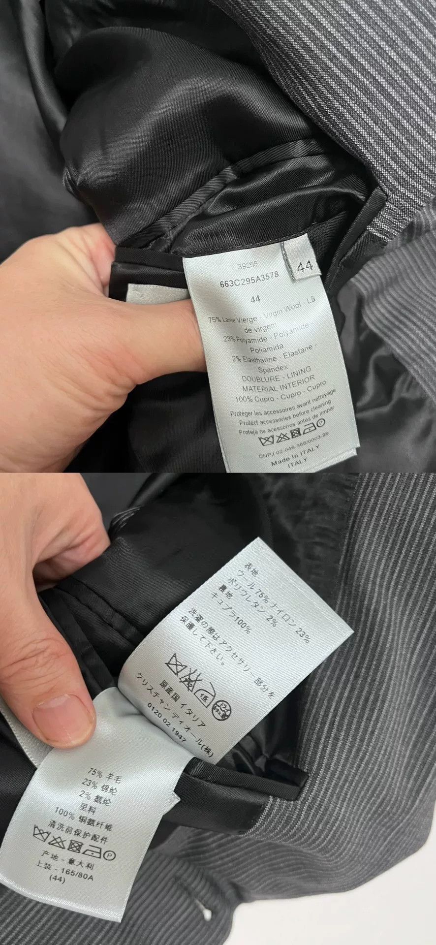 Dior Dior Gray Zipper Blazer Size 44 Size US S / EU 44-46 / 1 - 7 Thumbnail