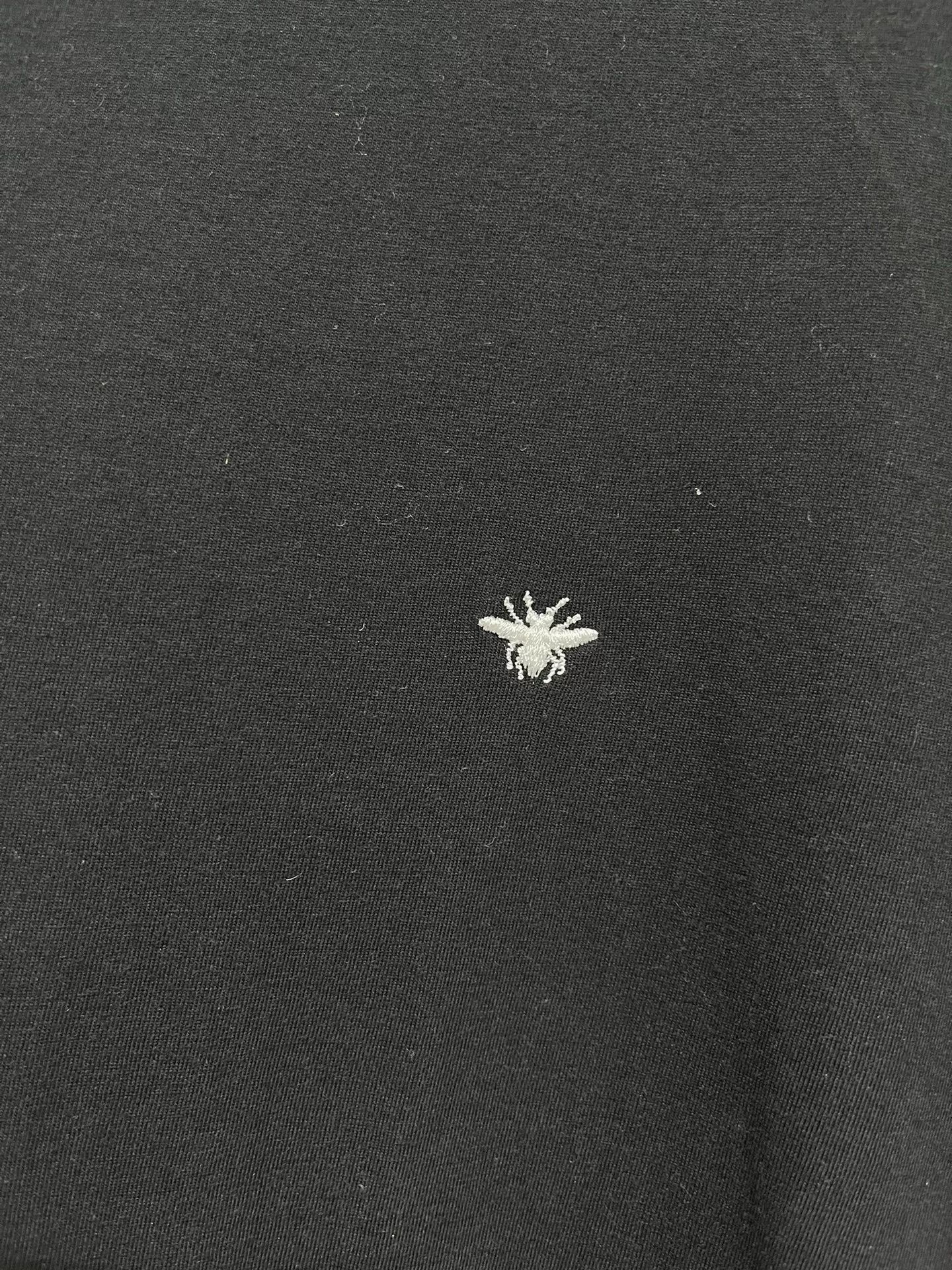Dior Dior Black Short Sleeve with White Bee Embroidery Size US S / EU 44-46 / 1 - 4 Thumbnail