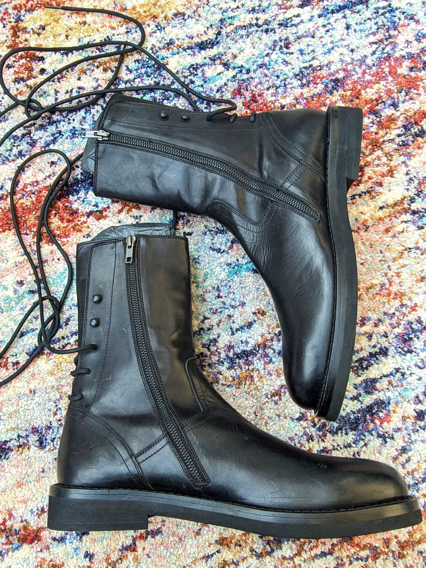 Ann Demeulemeester Ann Demeulemeester Men's Leather Boots Size US 10 / EU 43 - 4 Thumbnail