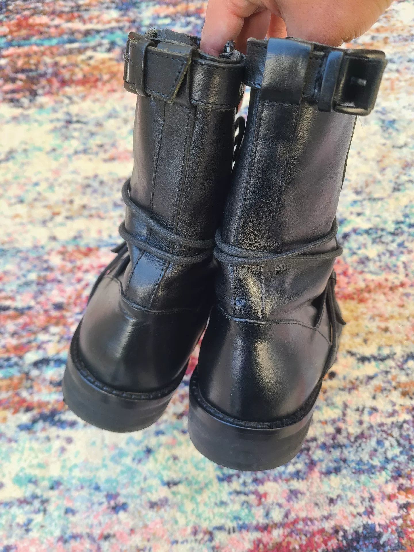 Ann Demeulemeester Ann Demeulemeester Men's Leather Combat Boots Size US 9.5 / EU 42-43 - 6 Thumbnail