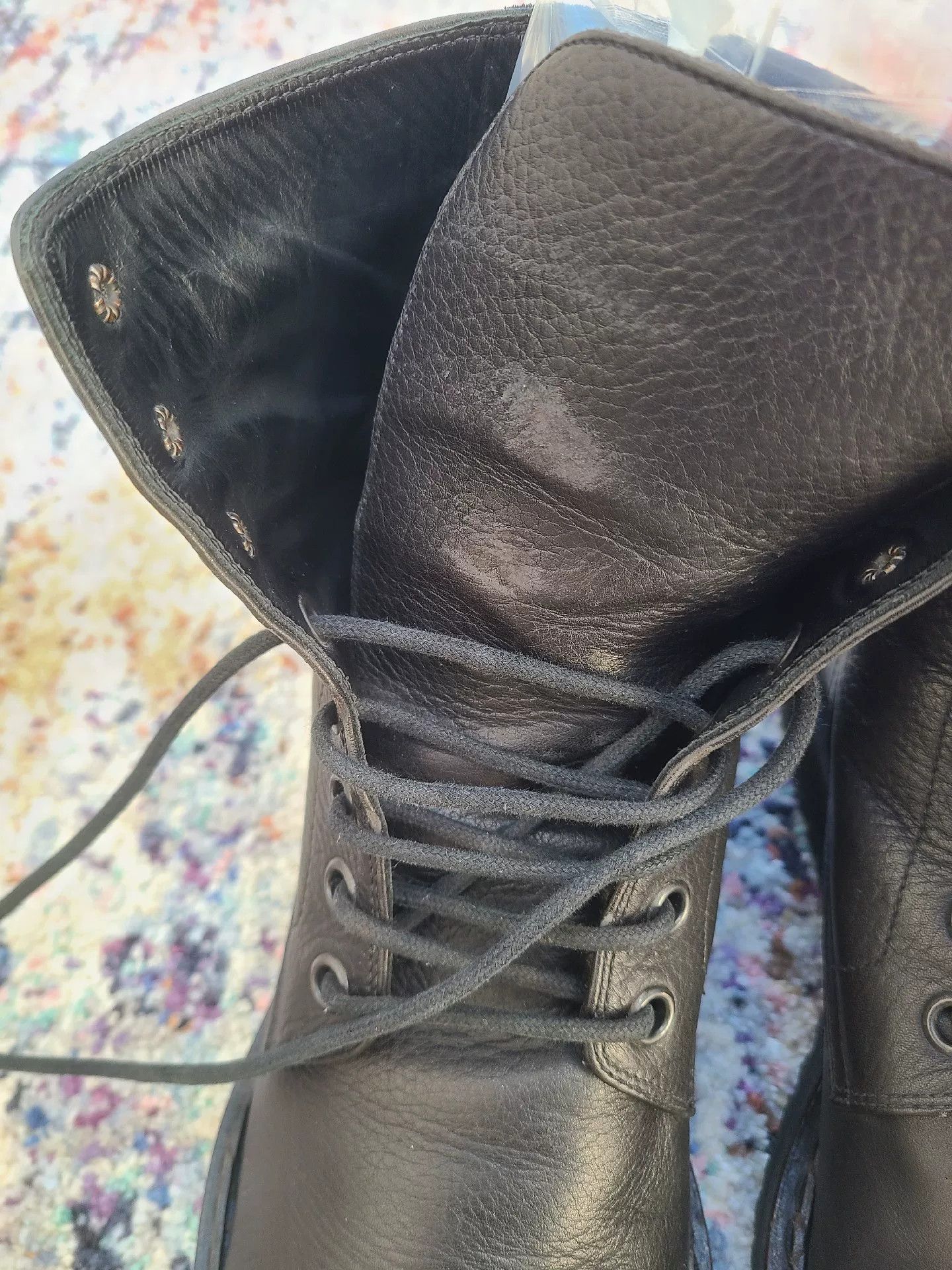 Ann Demeulemeester Ann Demeulemeester Men's Leather Lace-Up Boots Size US 8 / EU 41 - 9 Thumbnail