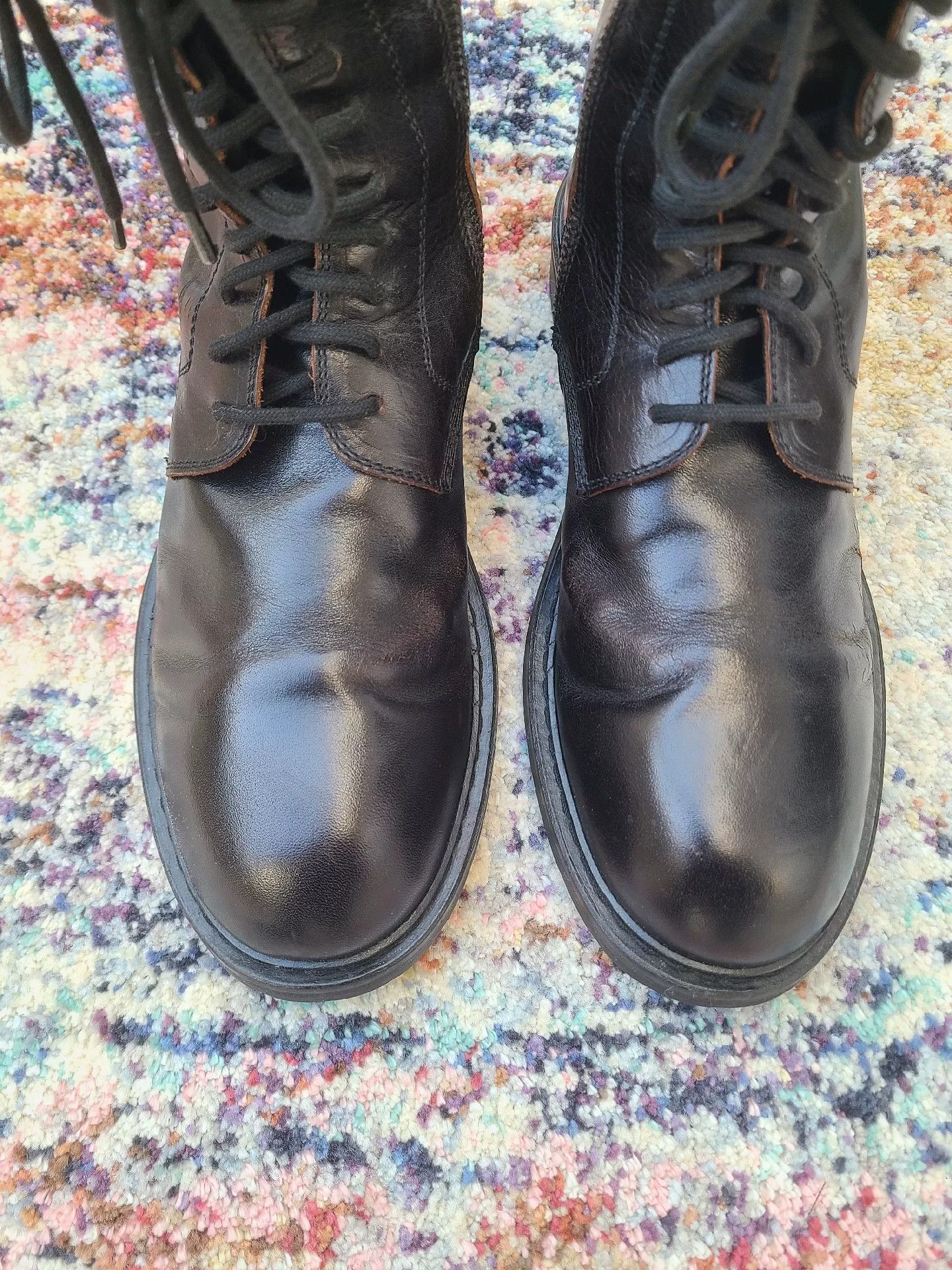 Ann Demeulemeester Ann Demeulemeester Men's Leather Combat Boots Size US 10 / EU 43 - 2 Thumbnail