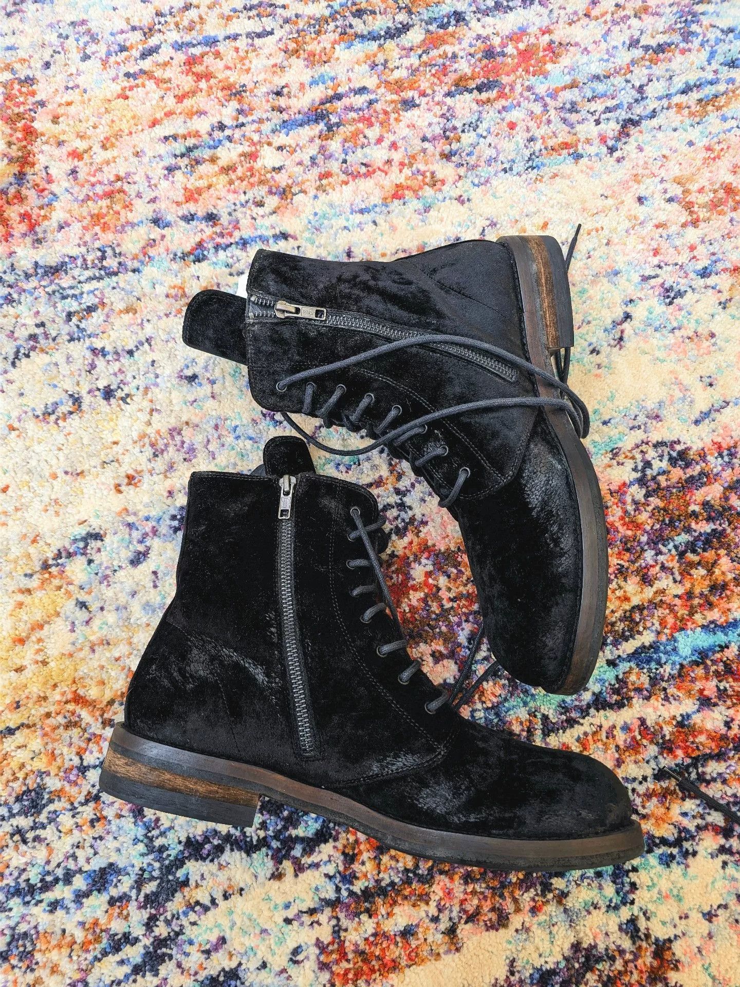 Ann Demeulemeester Ann Demeulemeester Men's Velvet Boots Size US 9.5 / EU 42-43 - 2 Thumbnail