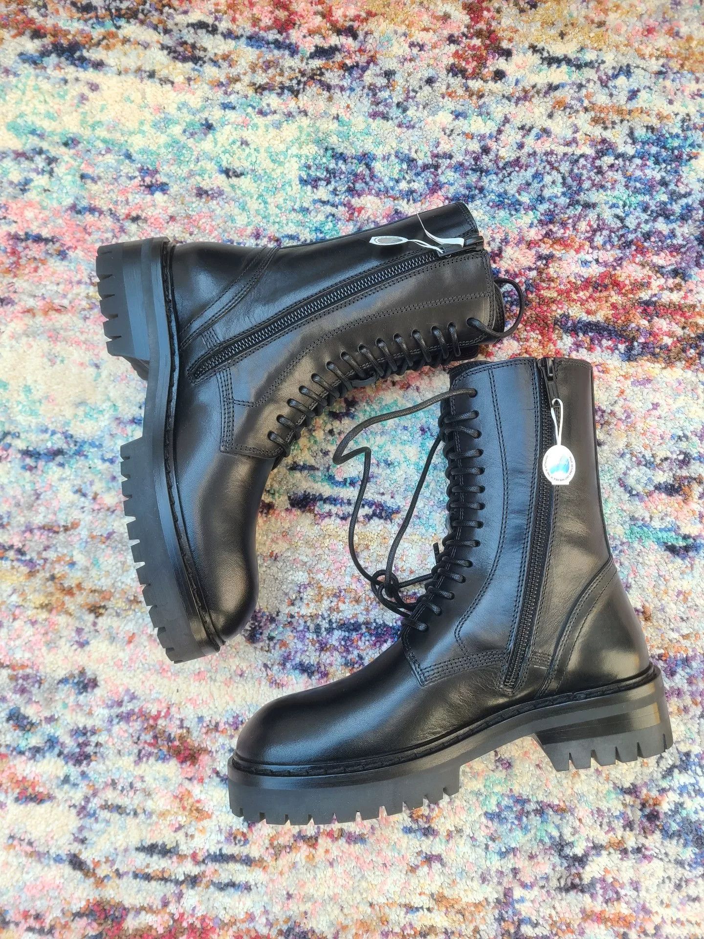 Ann Demeulemeester Ann Demeulemeester Women's Leather Lace-Up Boots Size US 5.5 / IT 35.5 - 3 Thumbnail