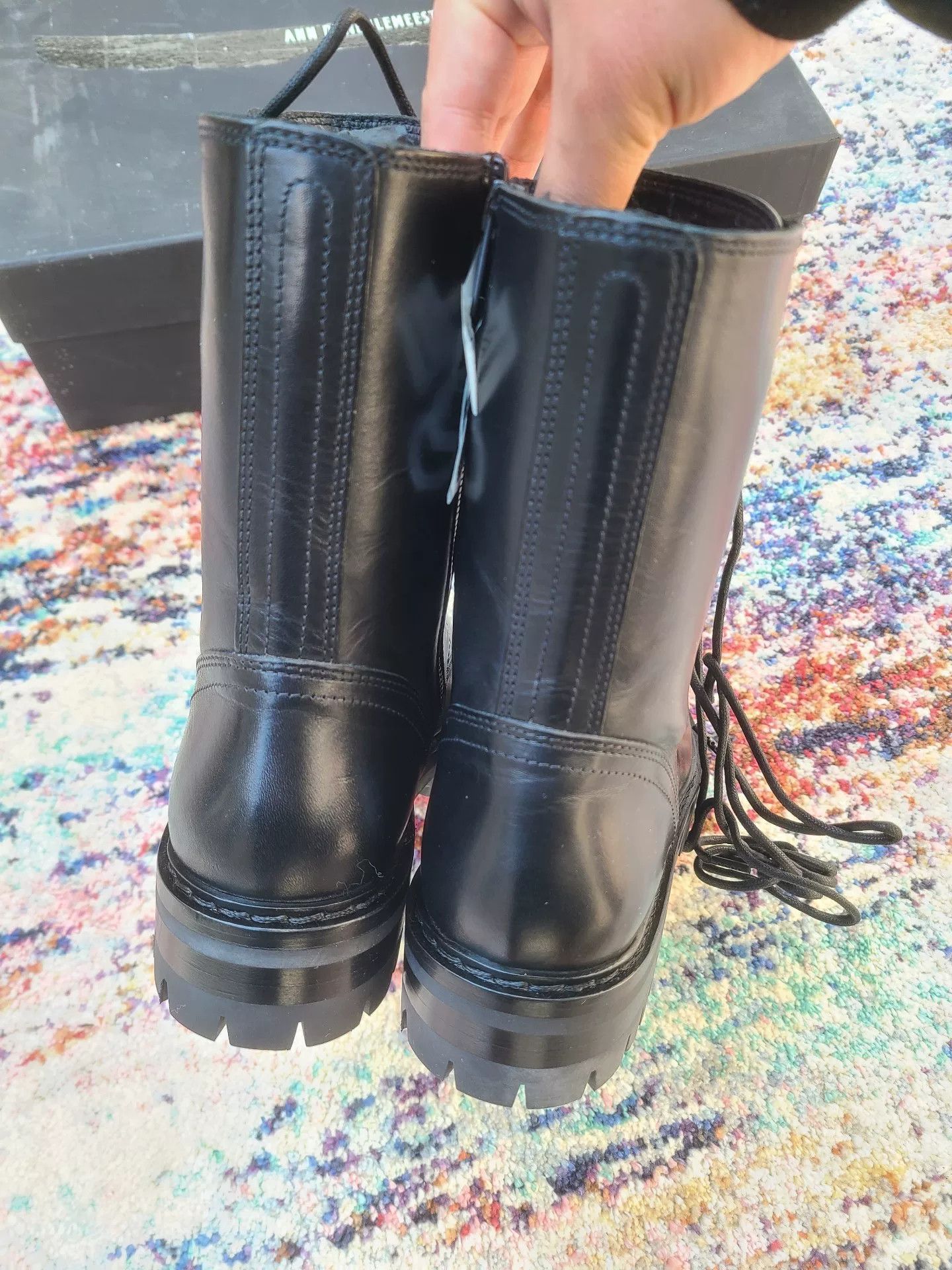 Ann Demeulemeester Ann Demeulemeester Women's Leather Lace-Up Boots Size US 5.5 / IT 35.5 - 5 Thumbnail