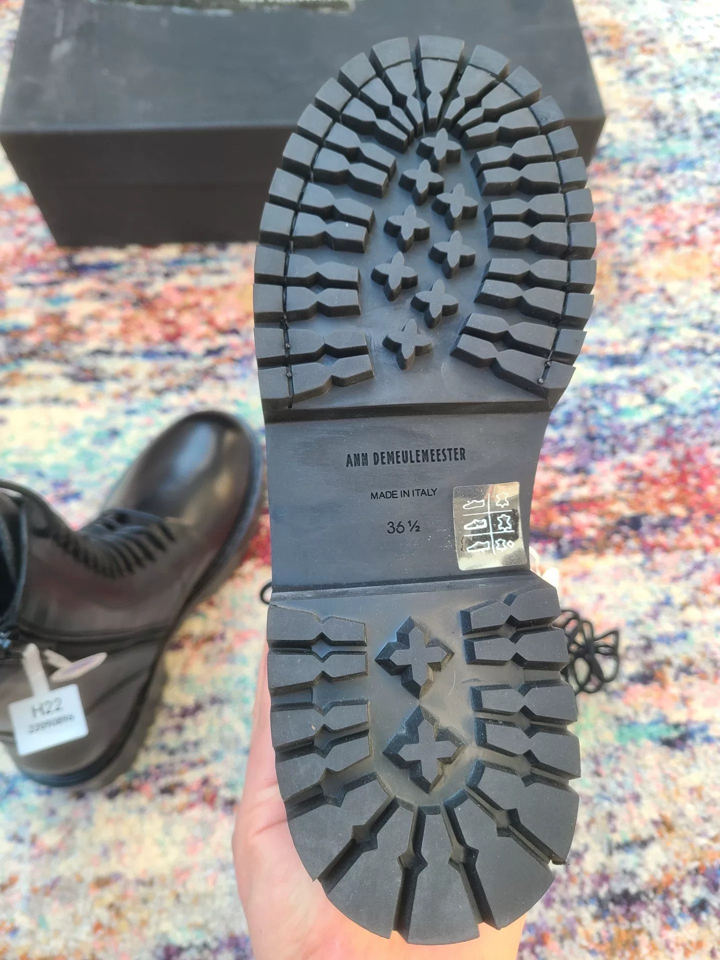 Ann Demeulemeester Ann Demeulemeester Women's Leather Lace-Up Boots Size US 5.5 / IT 35.5 - 7 Thumbnail