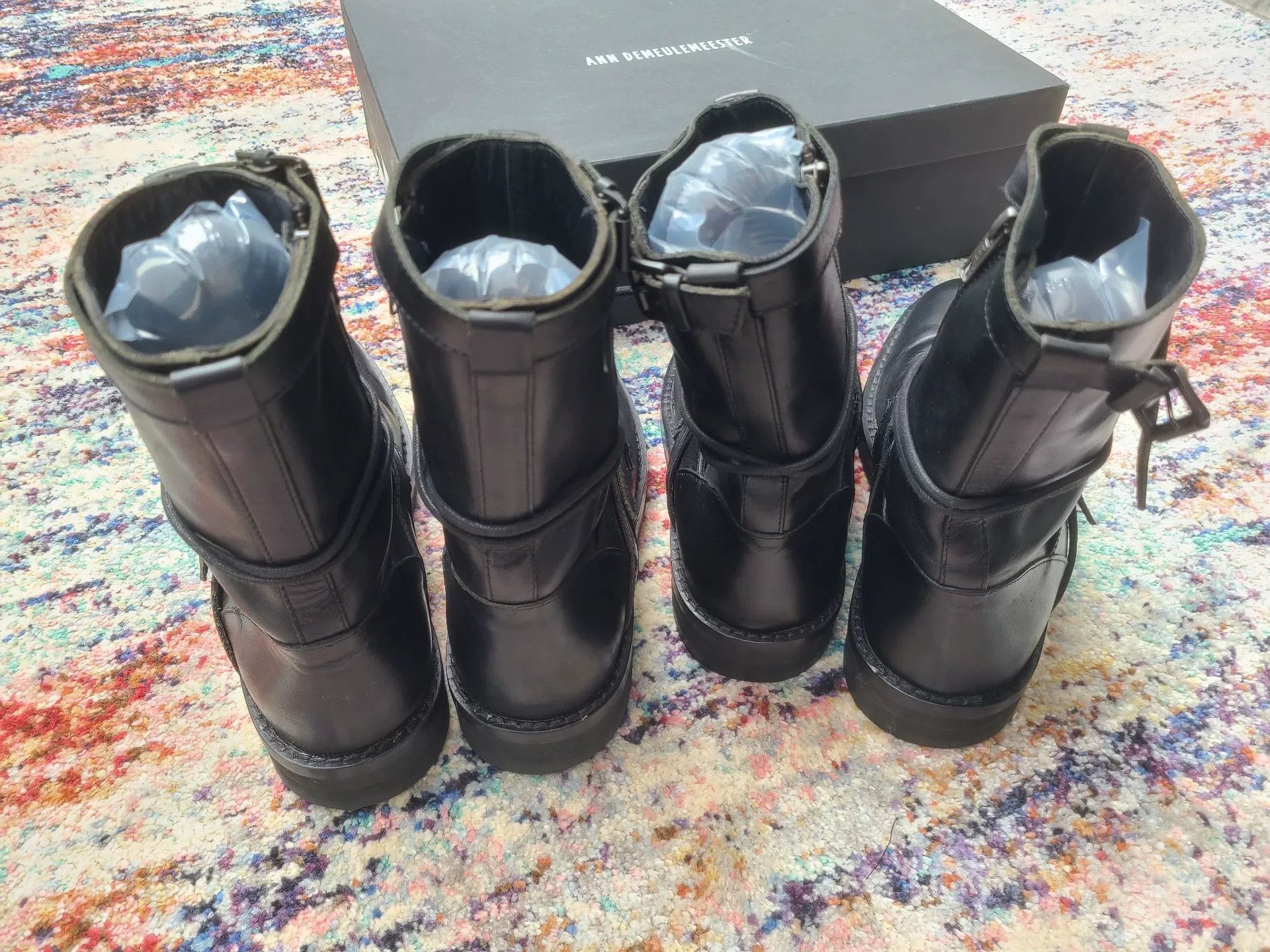 Ann Demeulemeester Ann Demeulemeester Men's Leather Military Boots Size US 8.5 / EU 41-42 - 5 Thumbnail