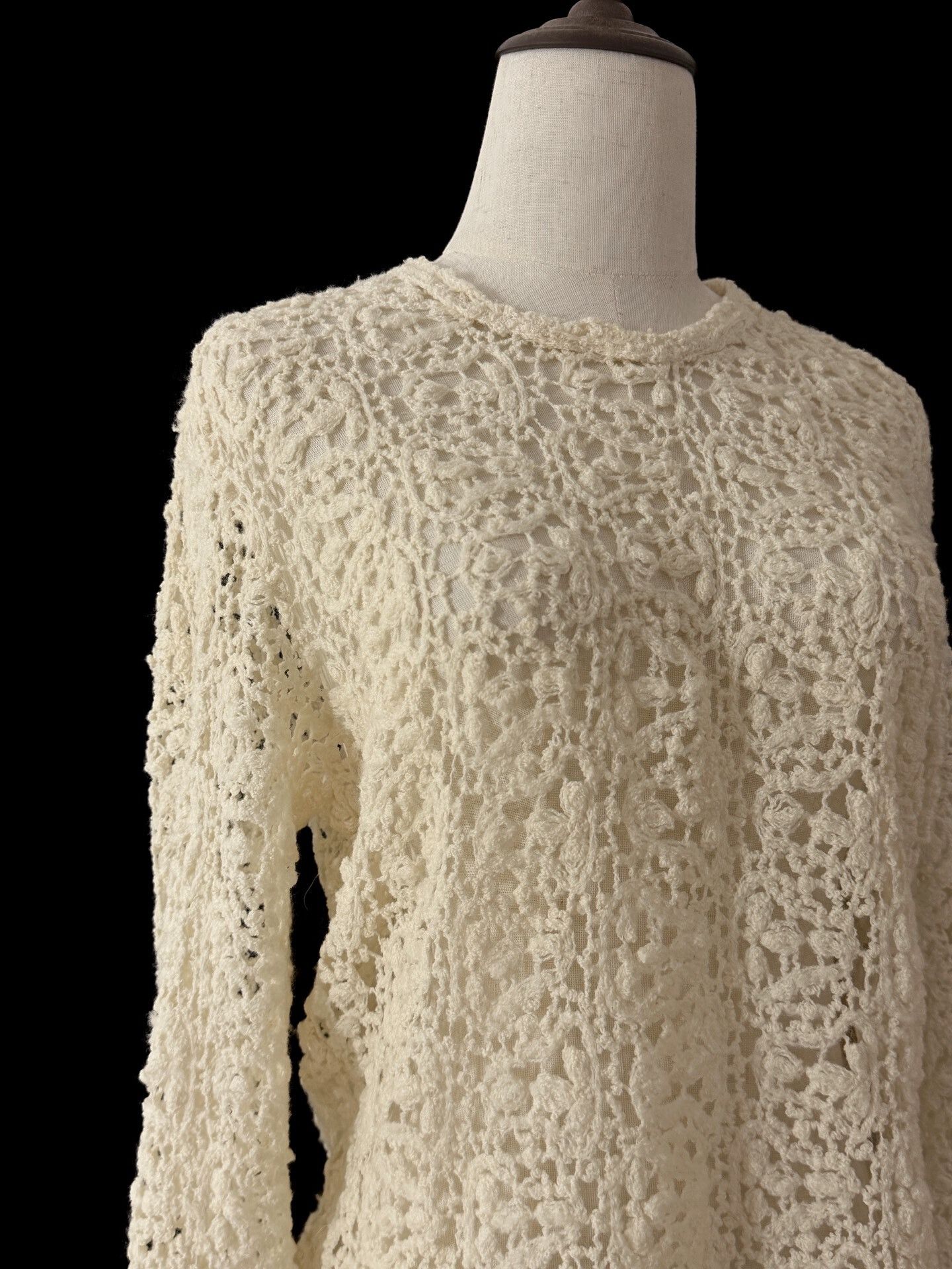 Comme des Garcons Comme des Garçons 1988 Wool Crochet Top Size M / US 6-8 / IT 42-44 - 5 Thumbnail