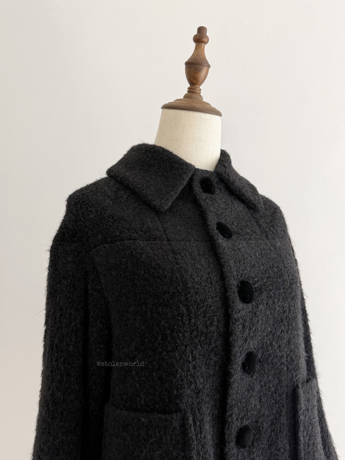 Comme des Garcons Comme des Garçons Black Plush Coat Size M / US 6-8 / IT 42-44 - 3 Thumbnail