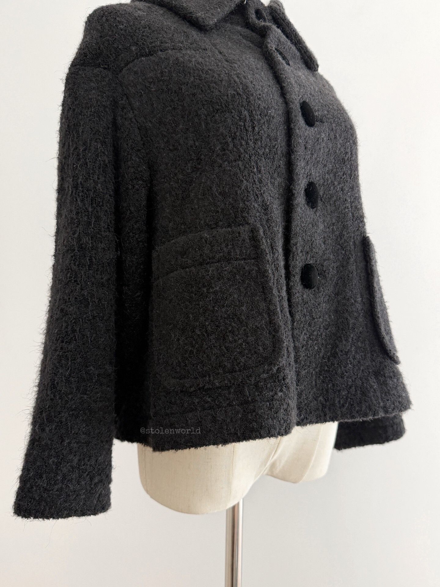 Comme des Garcons Comme des Garçons Black Plush Coat Size M / US 6-8 / IT 42-44 - 5 Thumbnail