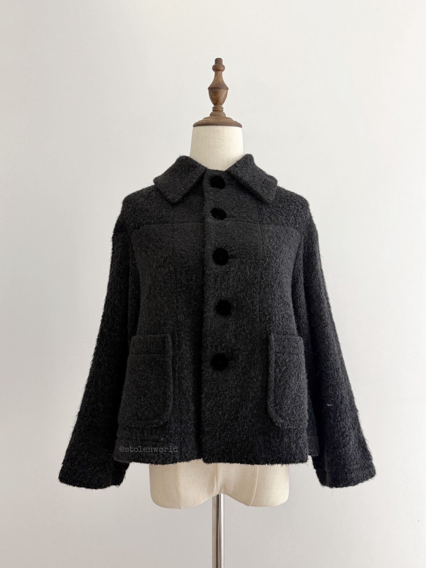 Comme des Garcons Comme des Garçons Black Plush Coat Size M / US 6-8 / IT 42-44 - 4 Thumbnail