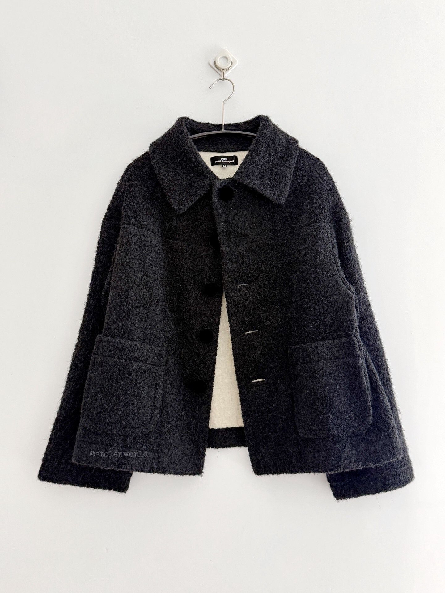 Comme des Garcons Comme des Garçons Black Plush Coat Size M / US 6-8 / IT 42-44 - 2 Thumbnail