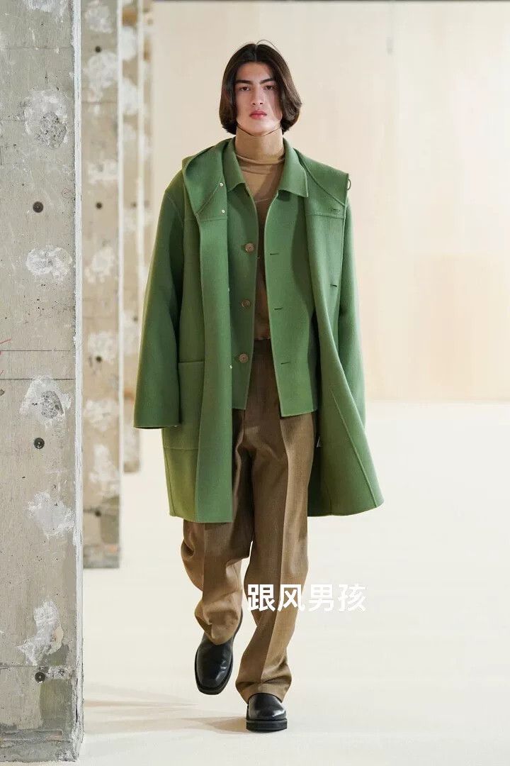 Auralee Auralee 22AW Grass Green Wool Hooded Coat Size US XXL / EU 58 / 5 - 4 Thumbnail
