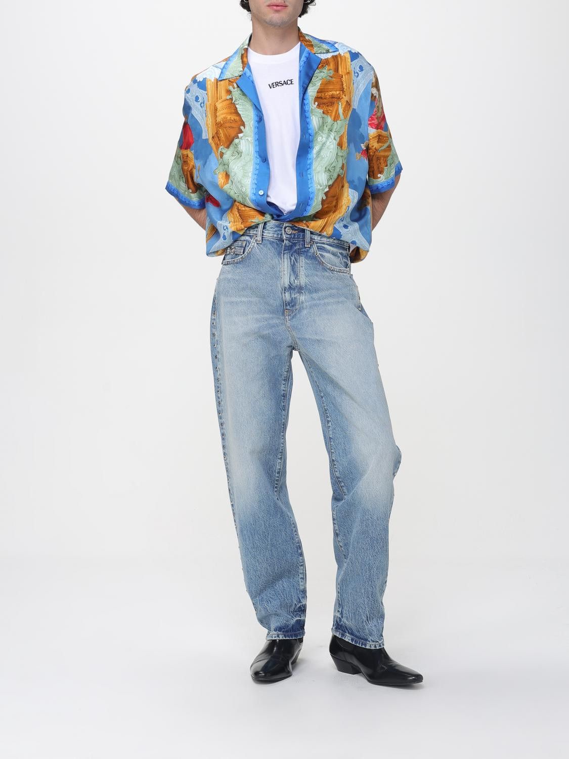 Versace Versace Shirt Men Multicolor Size US L / EU 52-54 / 3 - 2 Thumbnail