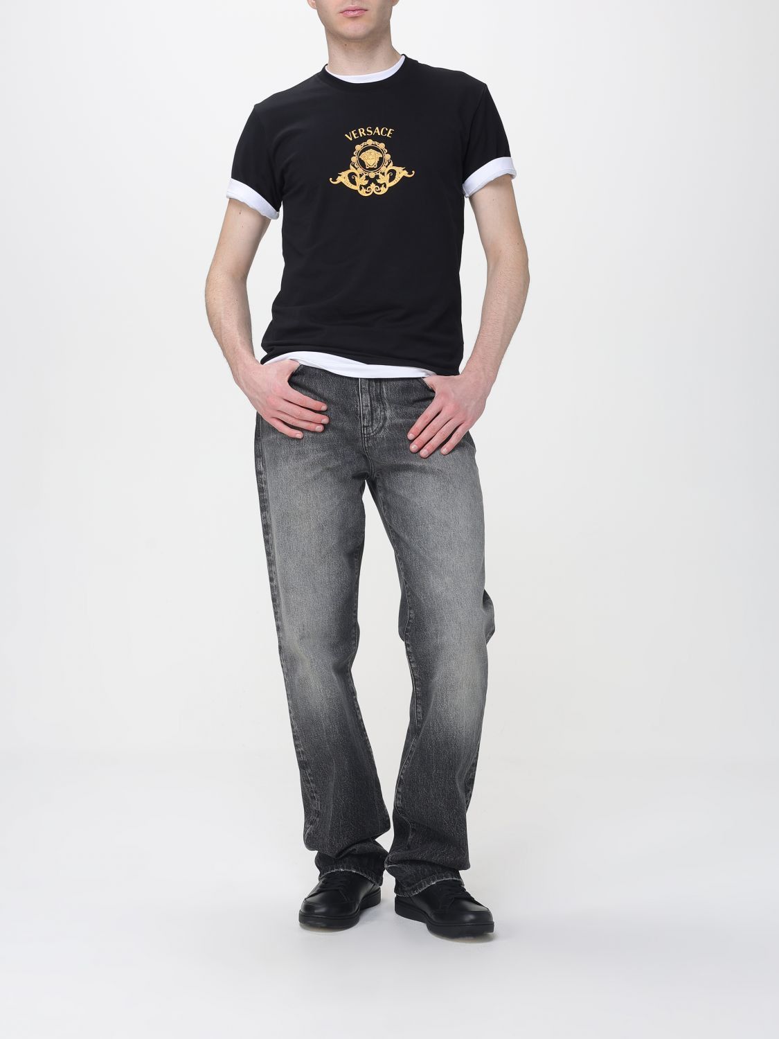 Versace Versace T-Shirt Men Black Size US M / EU 48-50 / 2 - 2 Thumbnail