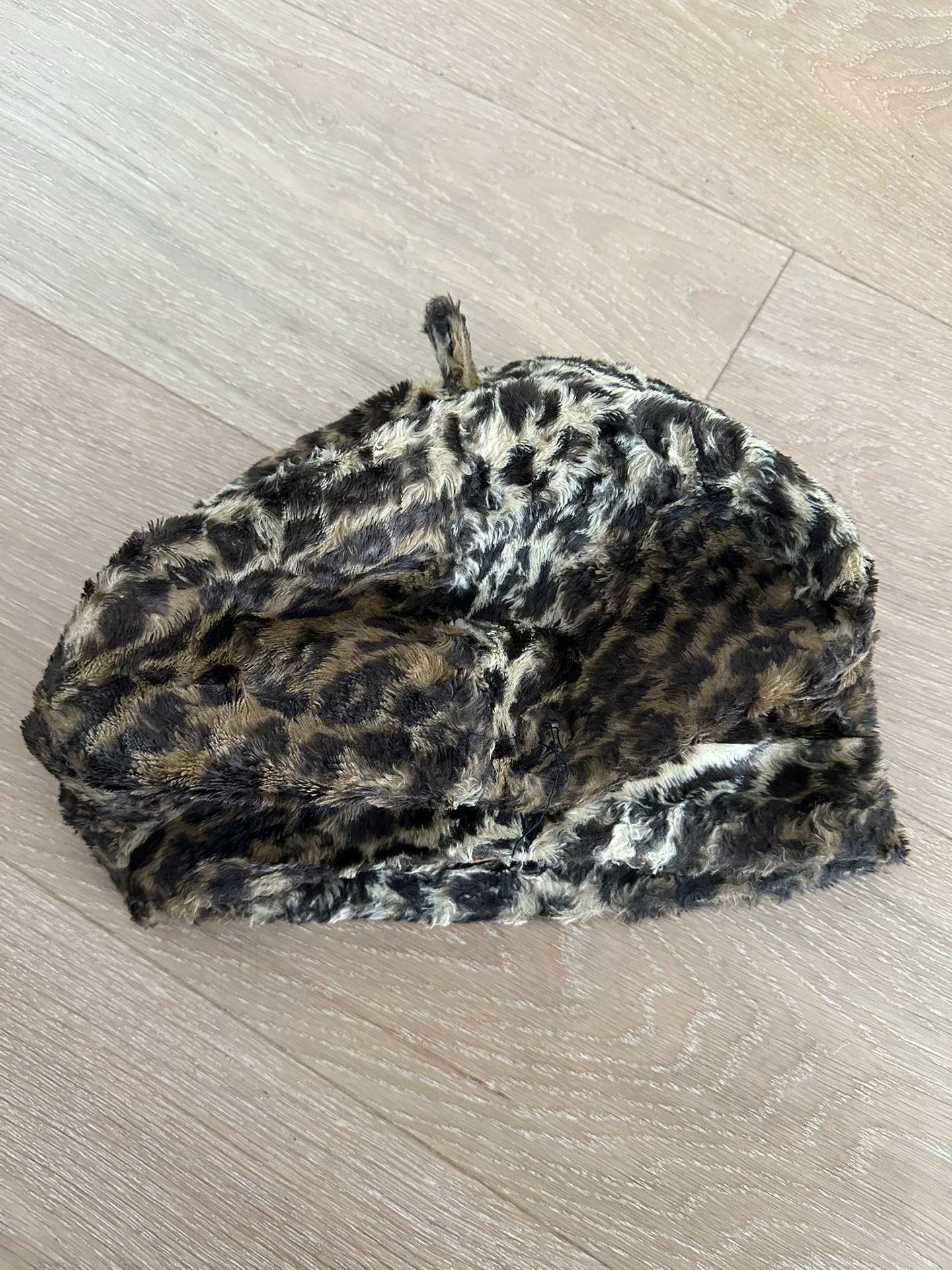 Vintage British 70s Punk Leopard Print Octagonal Hat Size ONE SIZE - 4 Thumbnail