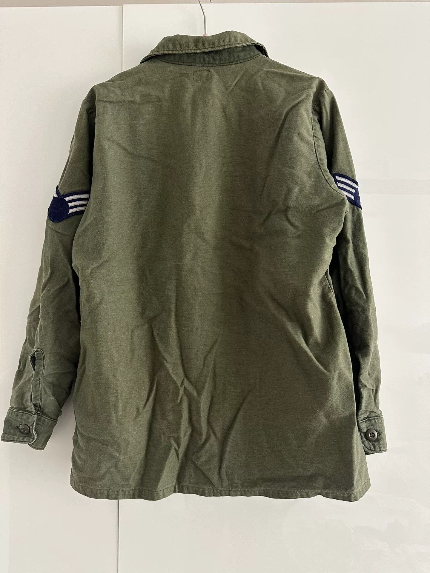 Vintage Vietnam War USAF NCO OG107 Cotton Shirt Size US S / EU 44-46 / 1 - 2 Thumbnail