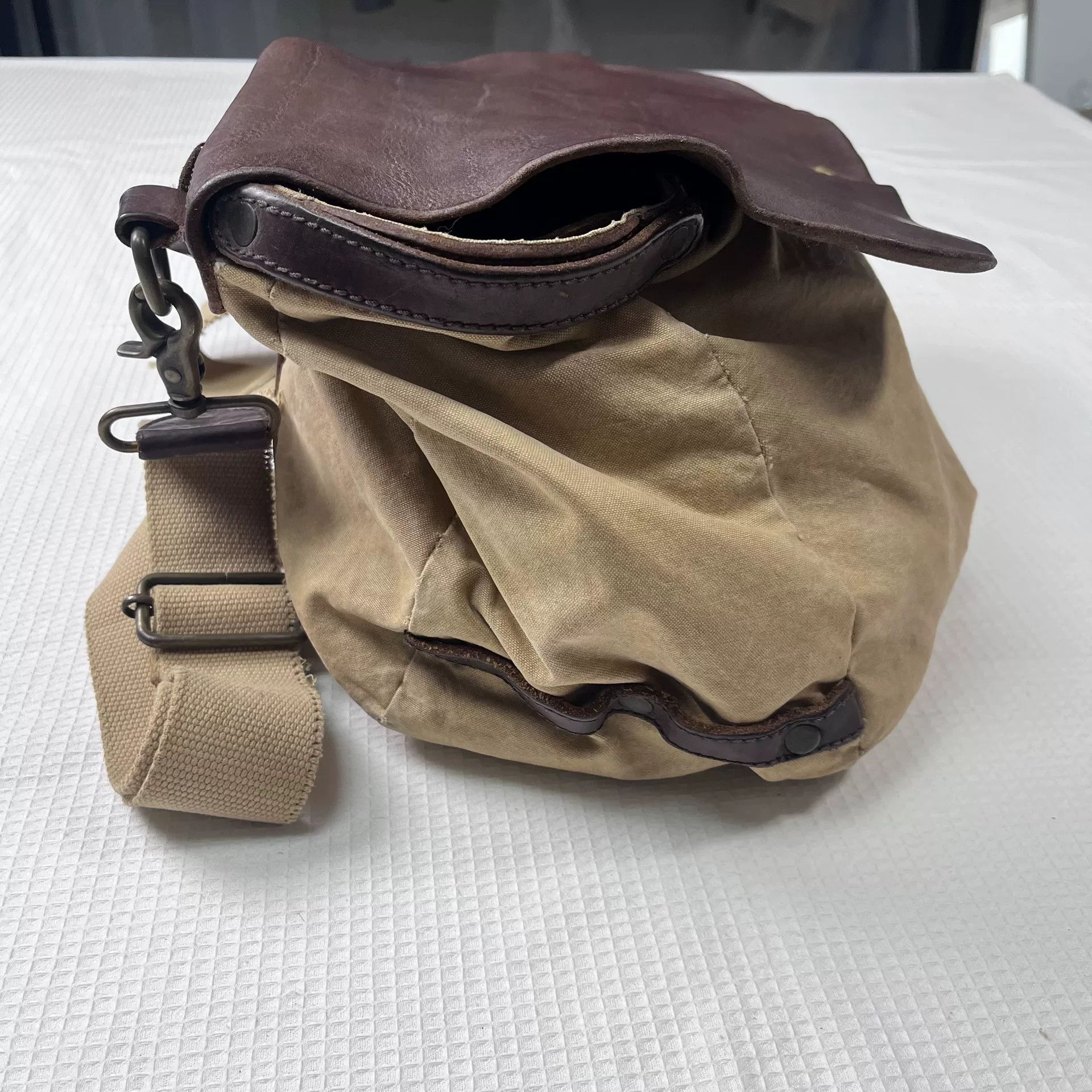 Vintage Vintage Canvas Leather Crossbody Bag Size ONE SIZE - 6 Thumbnail